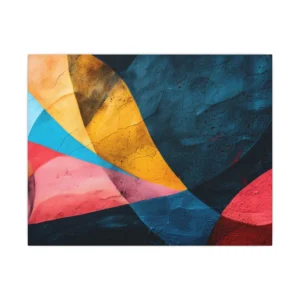 Abstract Painted Wall Curves Canvas Print
