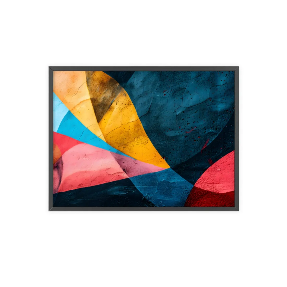Vibrant Abstract Textured Design: Colorful - Framed Poster