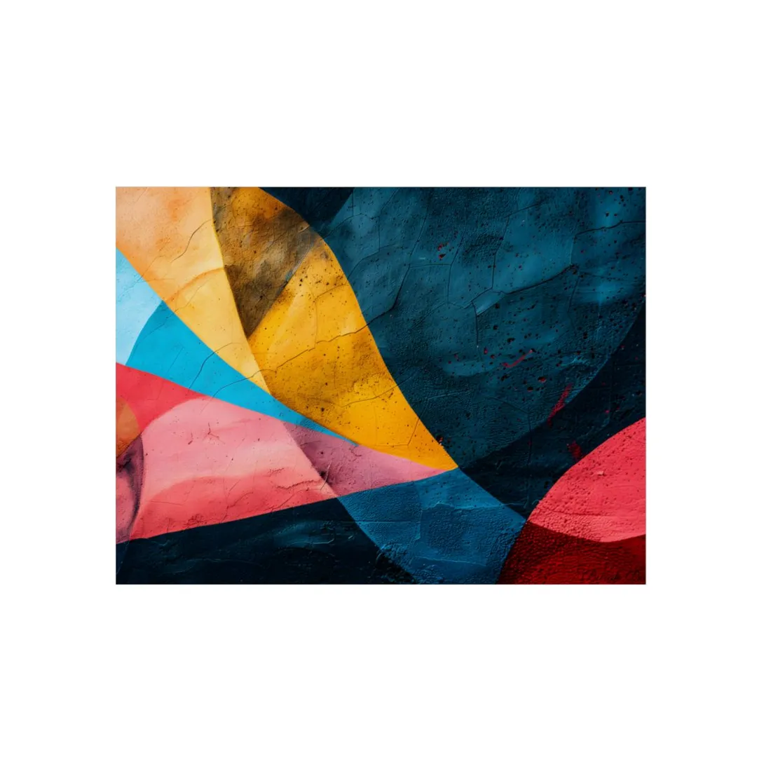 Vibrant Abstract Textured Design: Colorful - Metal Poster