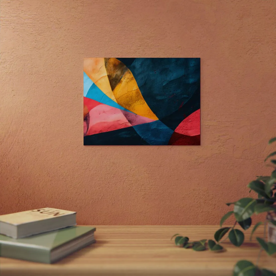 Vibrant Abstract Textured Design: Colorful - Metal Poster