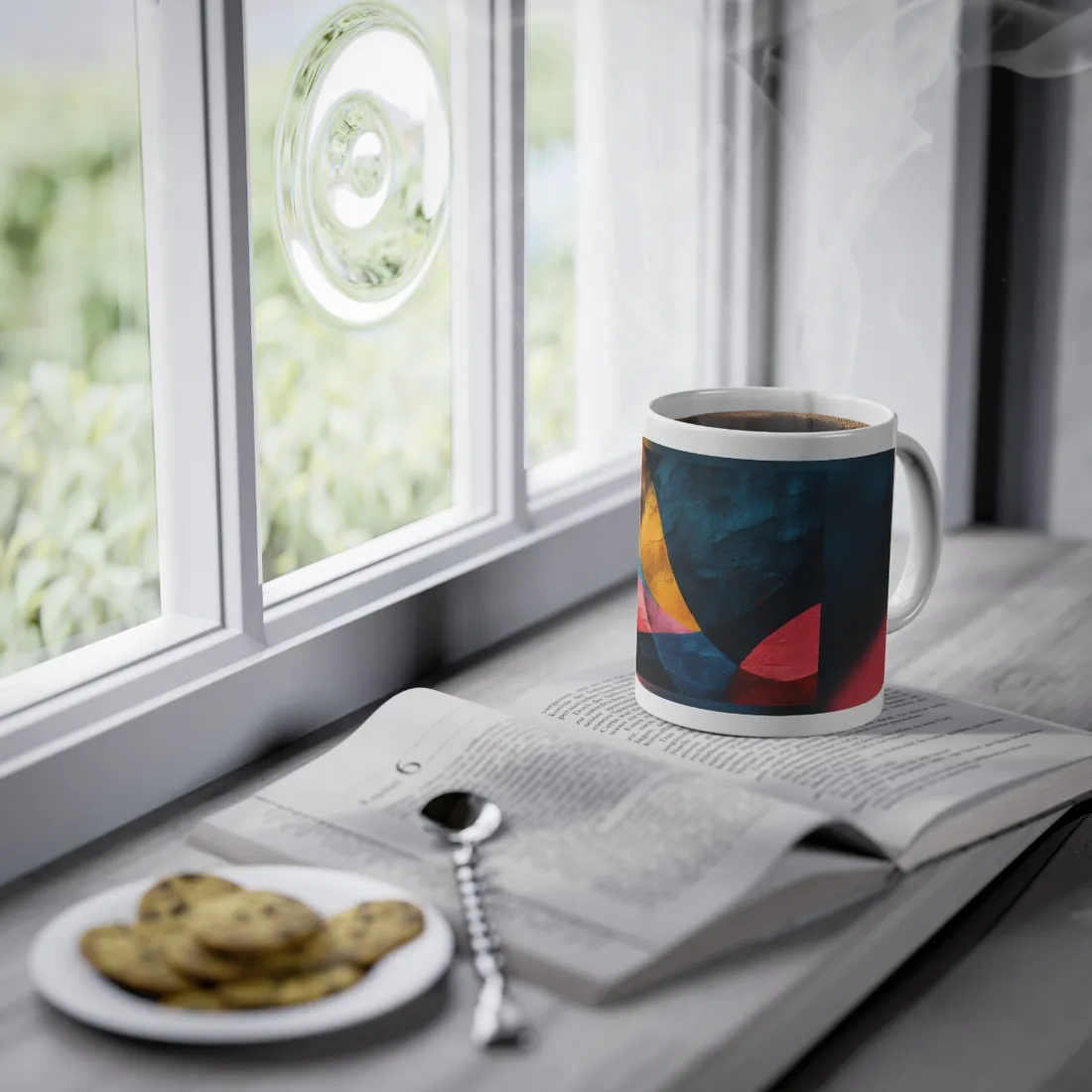 Vibrant Abstract Textured Design: Colorful - Mug