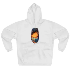 Sunset Forest Lake: Deer Silhouette Paper Quilling Scene Hoodie