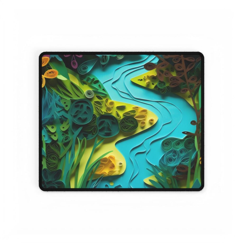 Vibrant American Landscapes: A Quilling Artwork - Desk Mat