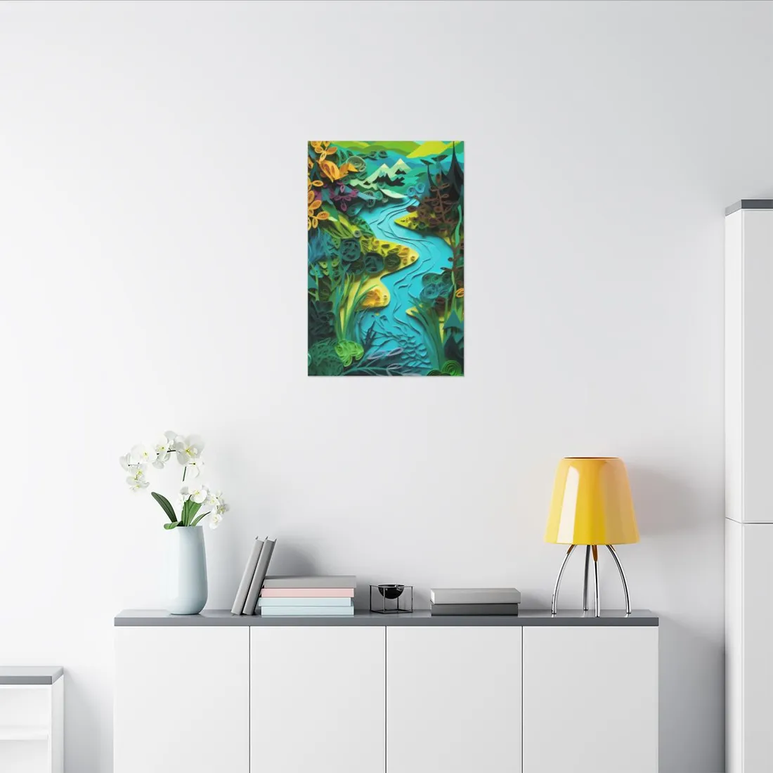 Vibrant American Landscapes: A Quilling - Canvas