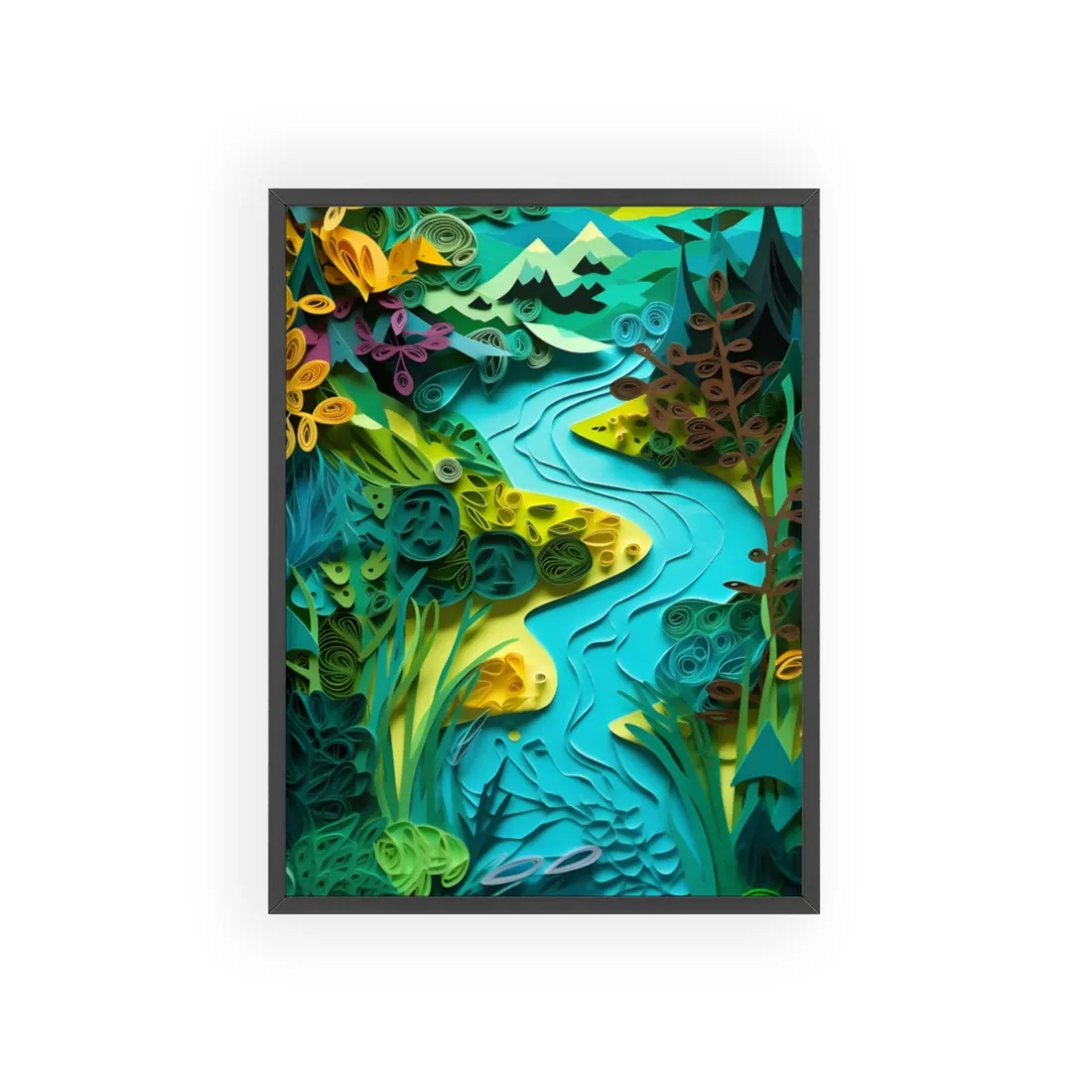 Vibrant American Landscapes: A Quilling - Framed Poster