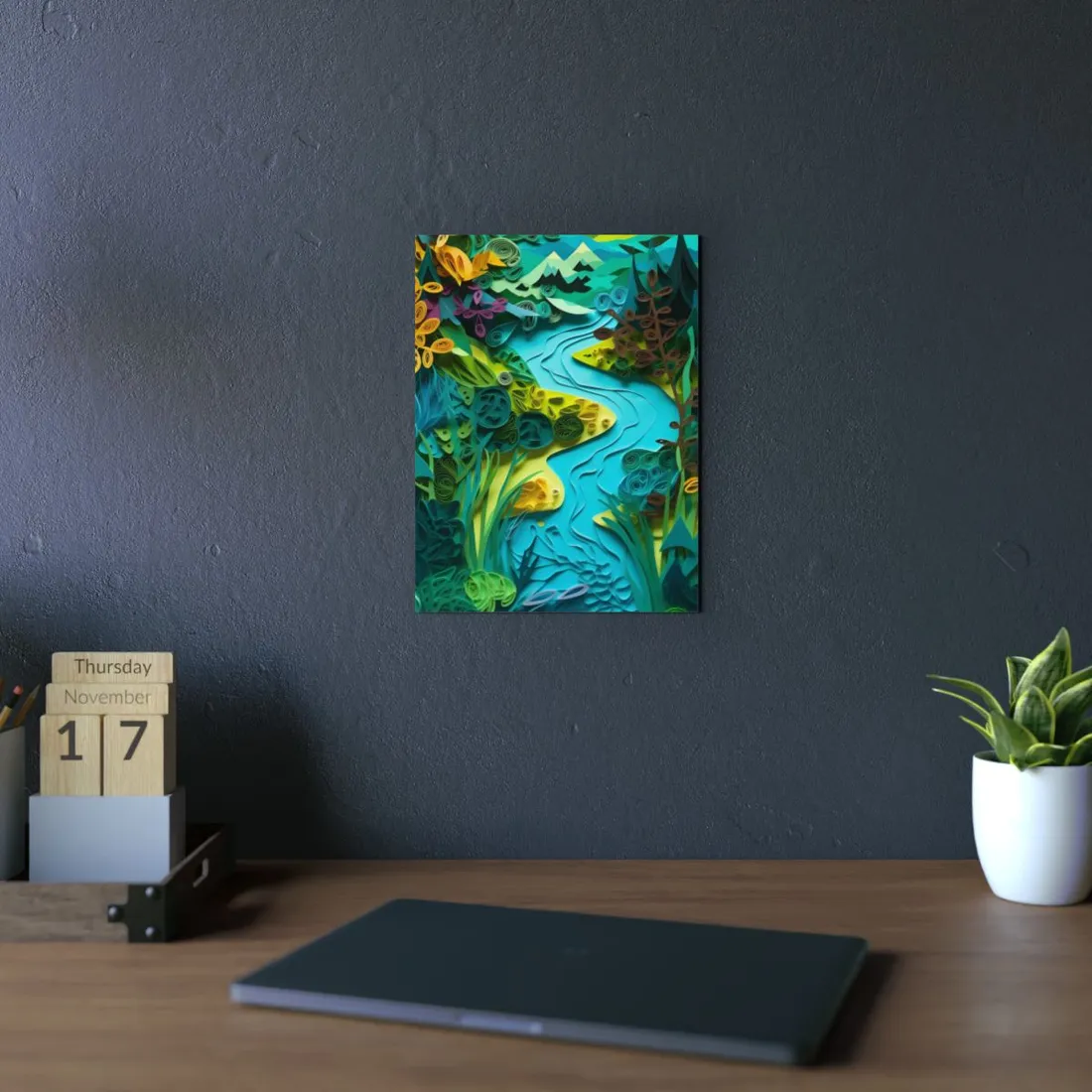 Vibrant American Landscapes: A Quilling - Metal Poster