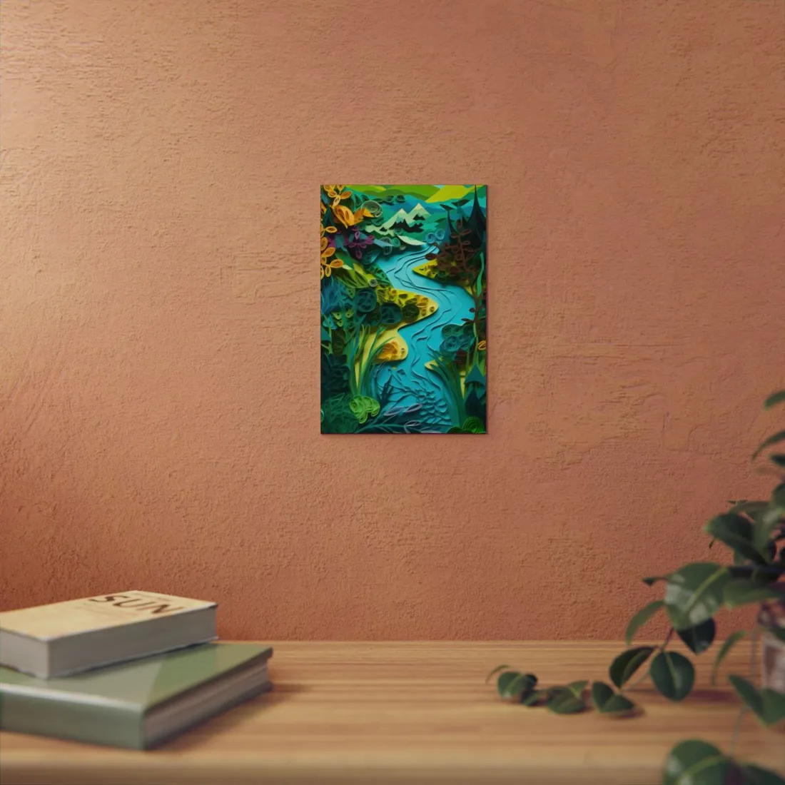 Vibrant American Landscapes: A Quilling - Metal Poster