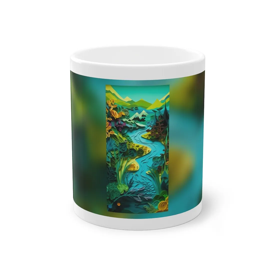 Vibrant American Landscapes: A Quilling - Mug