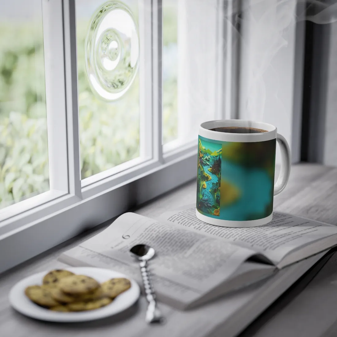Vibrant American Landscapes: A Quilling - Mug