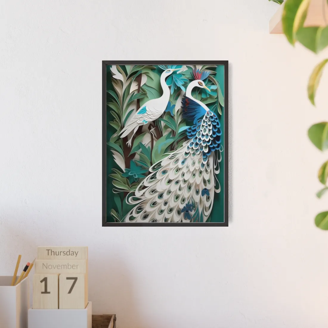 Vibrant American Rock Landscape: Serene Scene with Clear Skies - Framed Poster