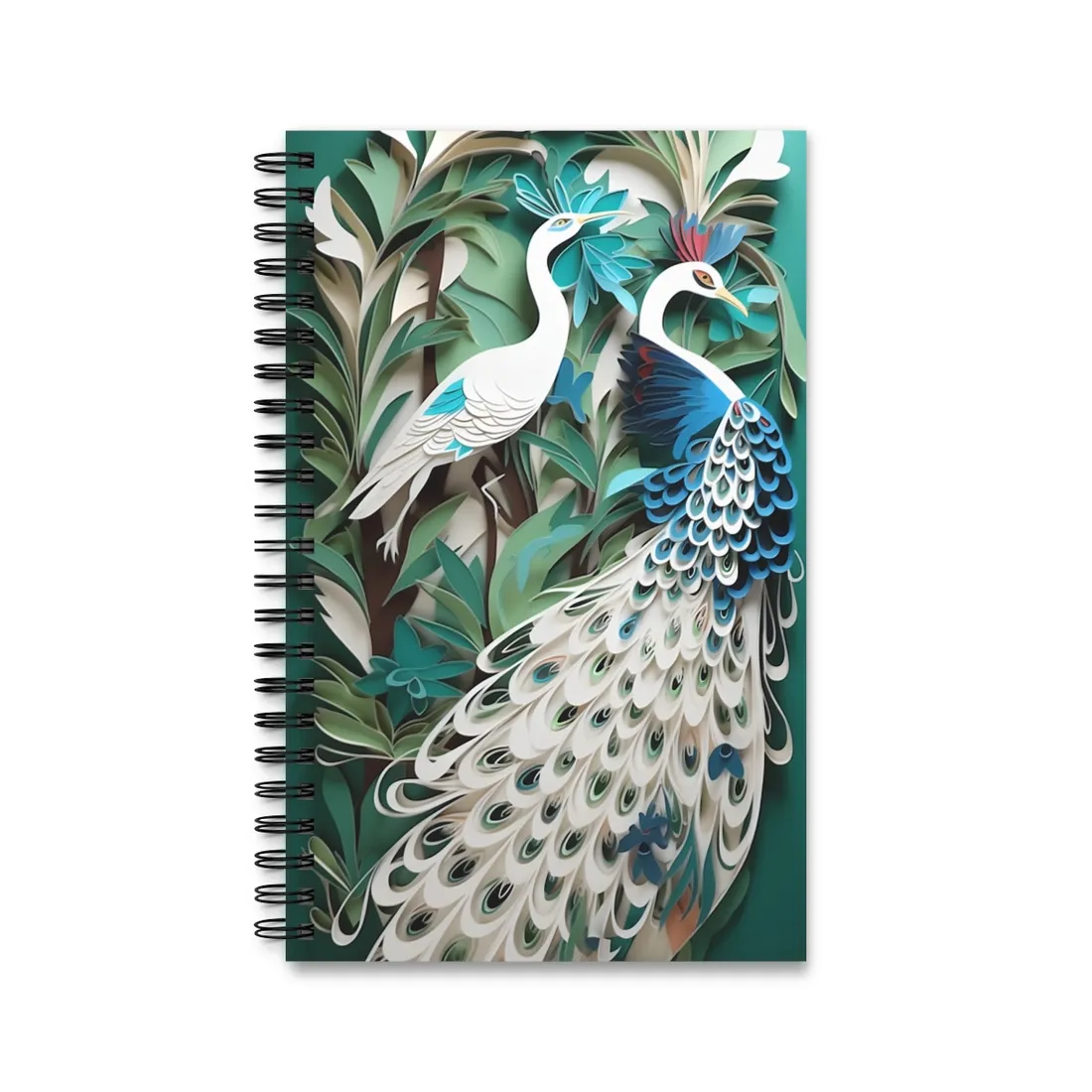 Vibrant American Rock Landscape: Serene Scene with Clear Skies - Spiral Notebook