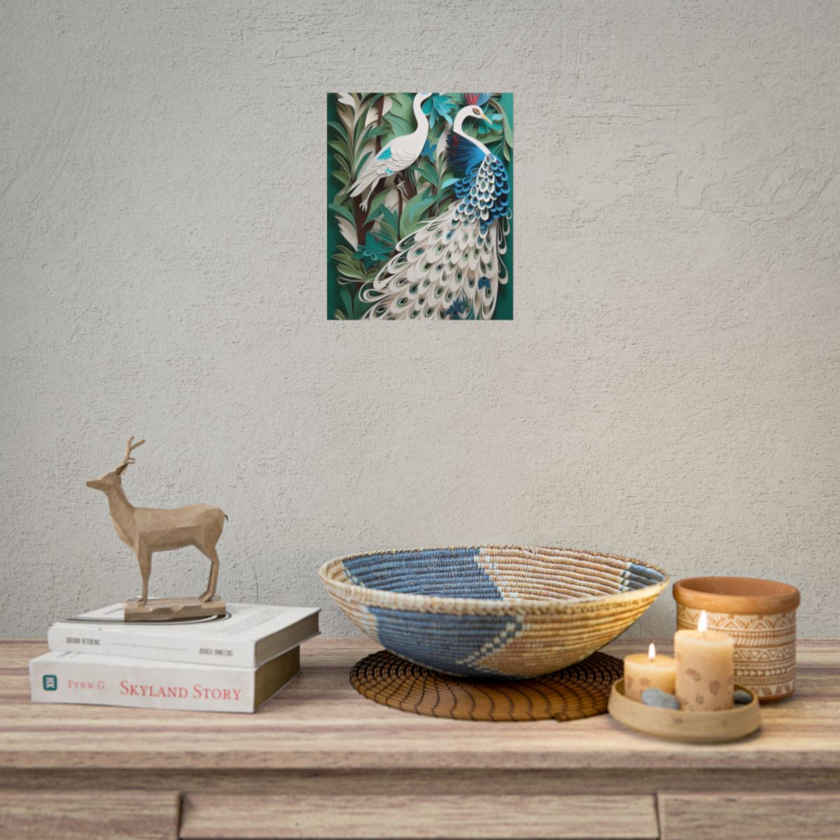 Vibrant American Rock Landscape: Serene Scene with Clear Skies - Poster