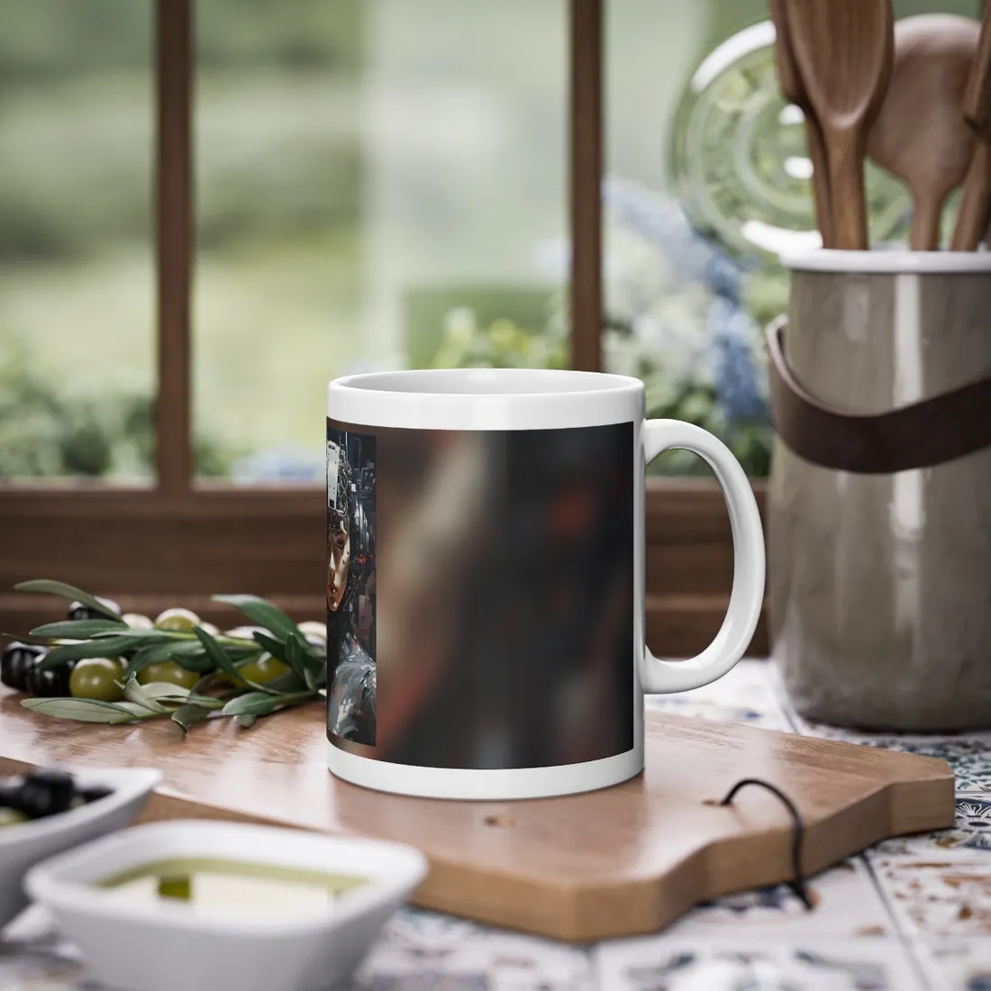 Vibrant Art Heist: Charismatic Thieves in Action - Mug