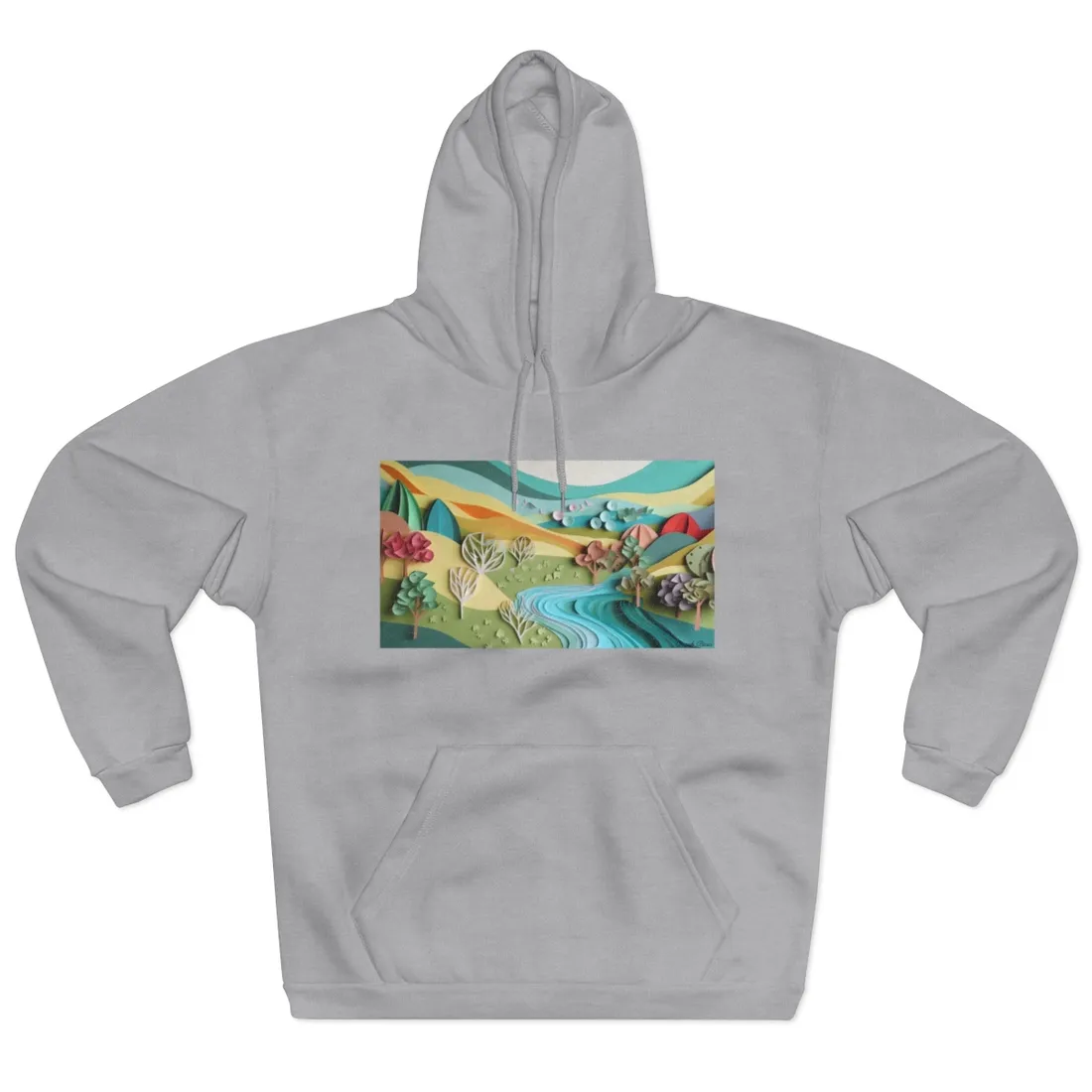 Vibrant Beach Landscape: Peaceful - Hoodie