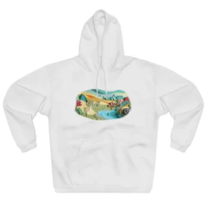 Green Hills River Valley: Paper Quilling Landscape Hoodie