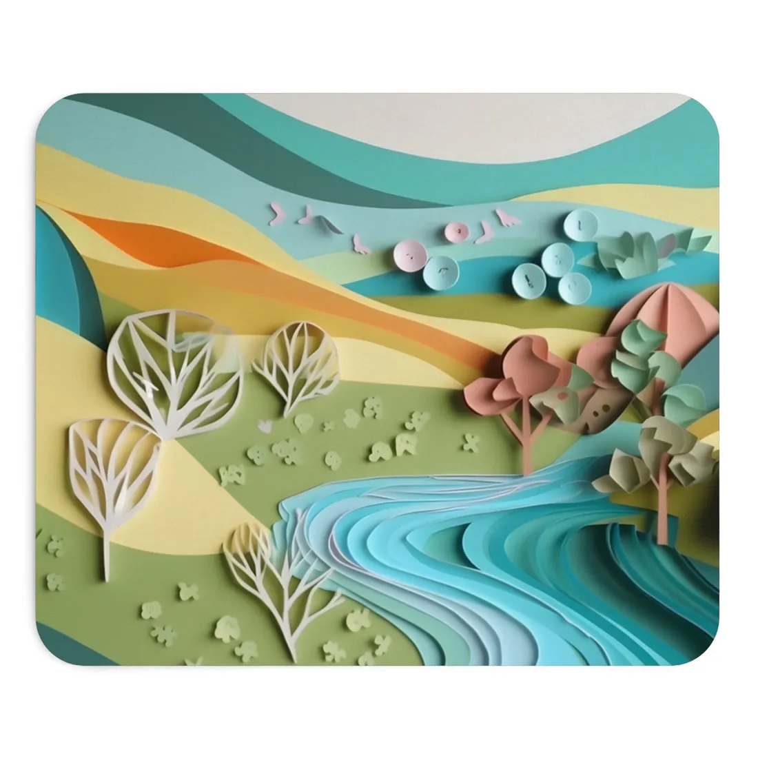 Vibrant Beach Landscape: Peaceful - Mouse Pad