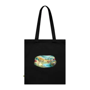 Paper Cut Hills with Trees Tote Bag