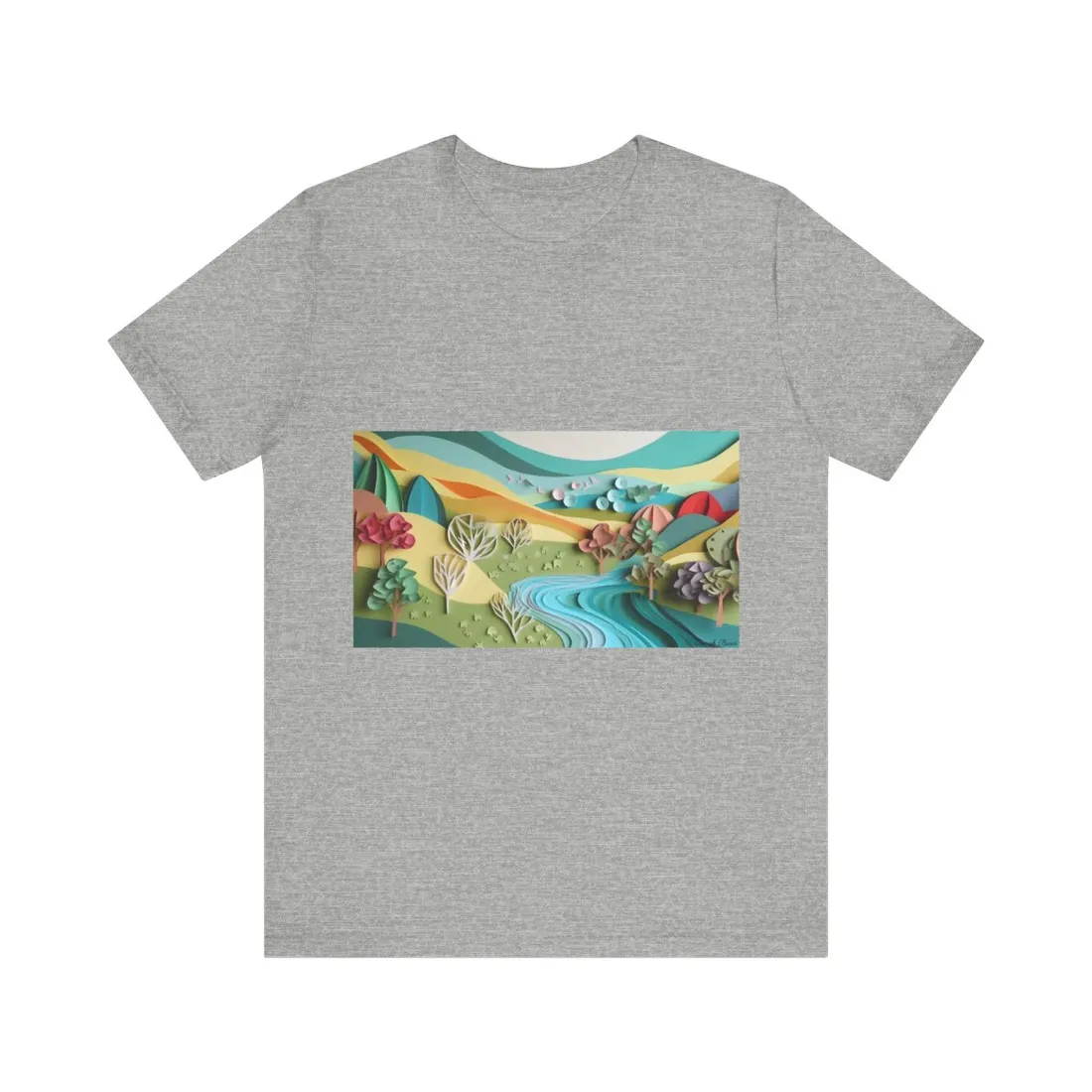 Vibrant Beach Landscape: Peaceful - T-Shirt