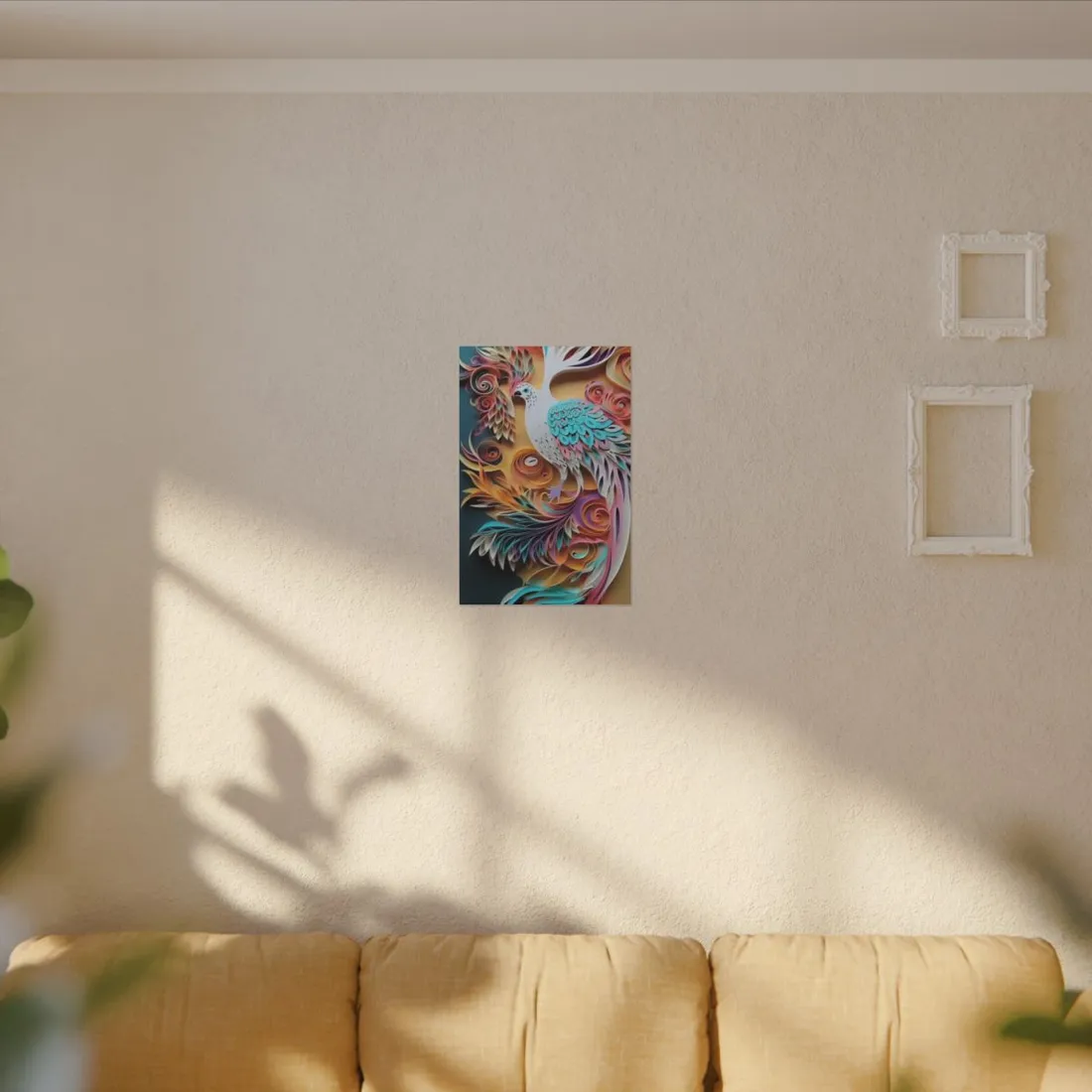 Vibrant Beach Paradise: Paper Quilling - Canvas