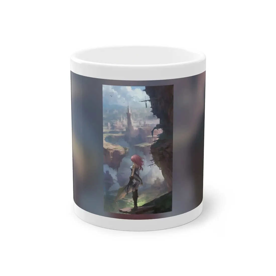 Vibrant Bird in Flight: Anime Style Digital Art - Mug