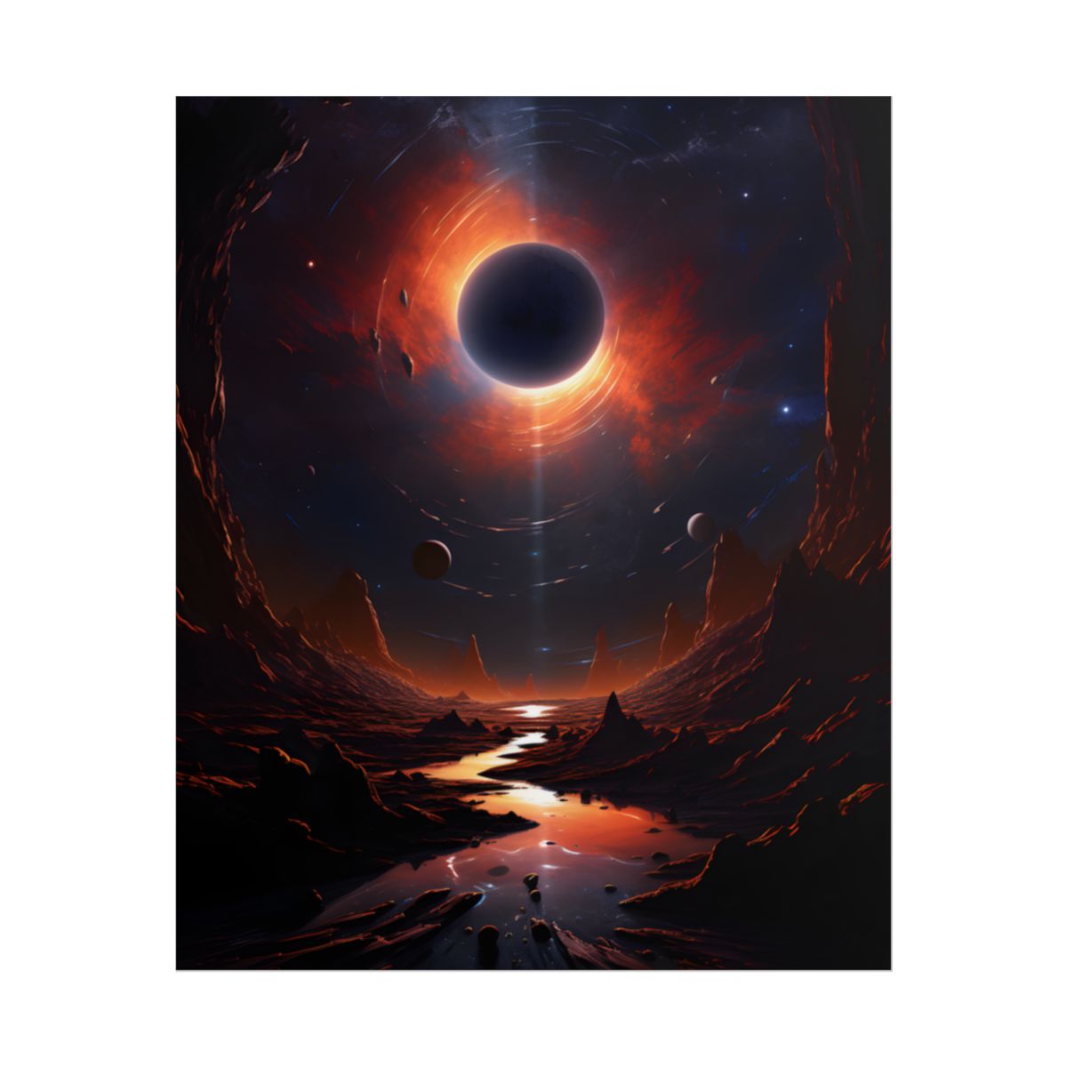 Vibrant Black Hole Cosmic: A Massive Planet in Orbit - Poster