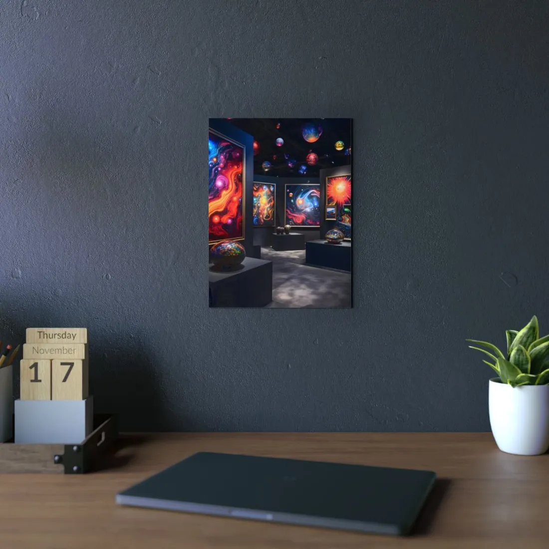 Vibrant Celestial Art Gallery: Wide Angle Perspective - Metal Poster