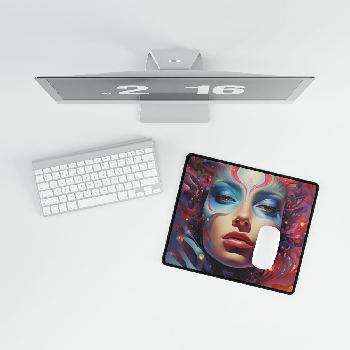 Vibrant Celestial Art Gallery: Wide Angle Shot - Desk Mat