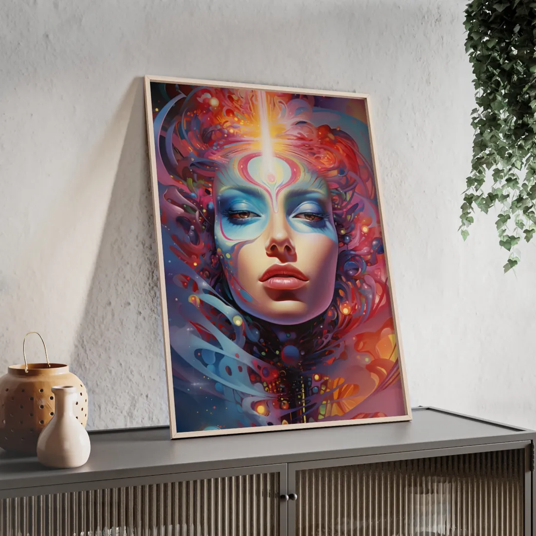 Vibrant Celestial Art Gallery: Wide Angle Shot - Framed Poster