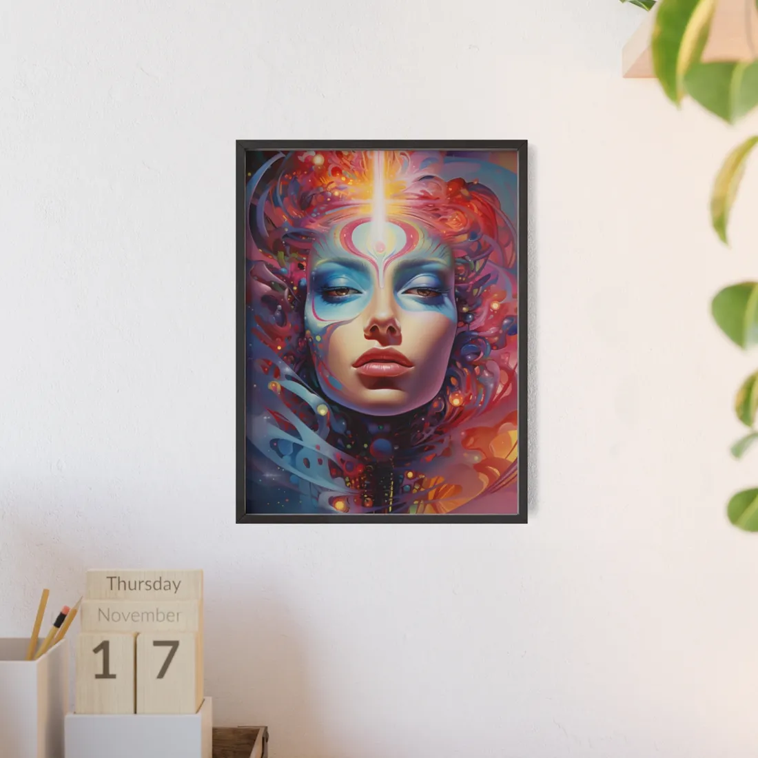 Vibrant Celestial Art Gallery: Wide Angle Shot - Framed Poster