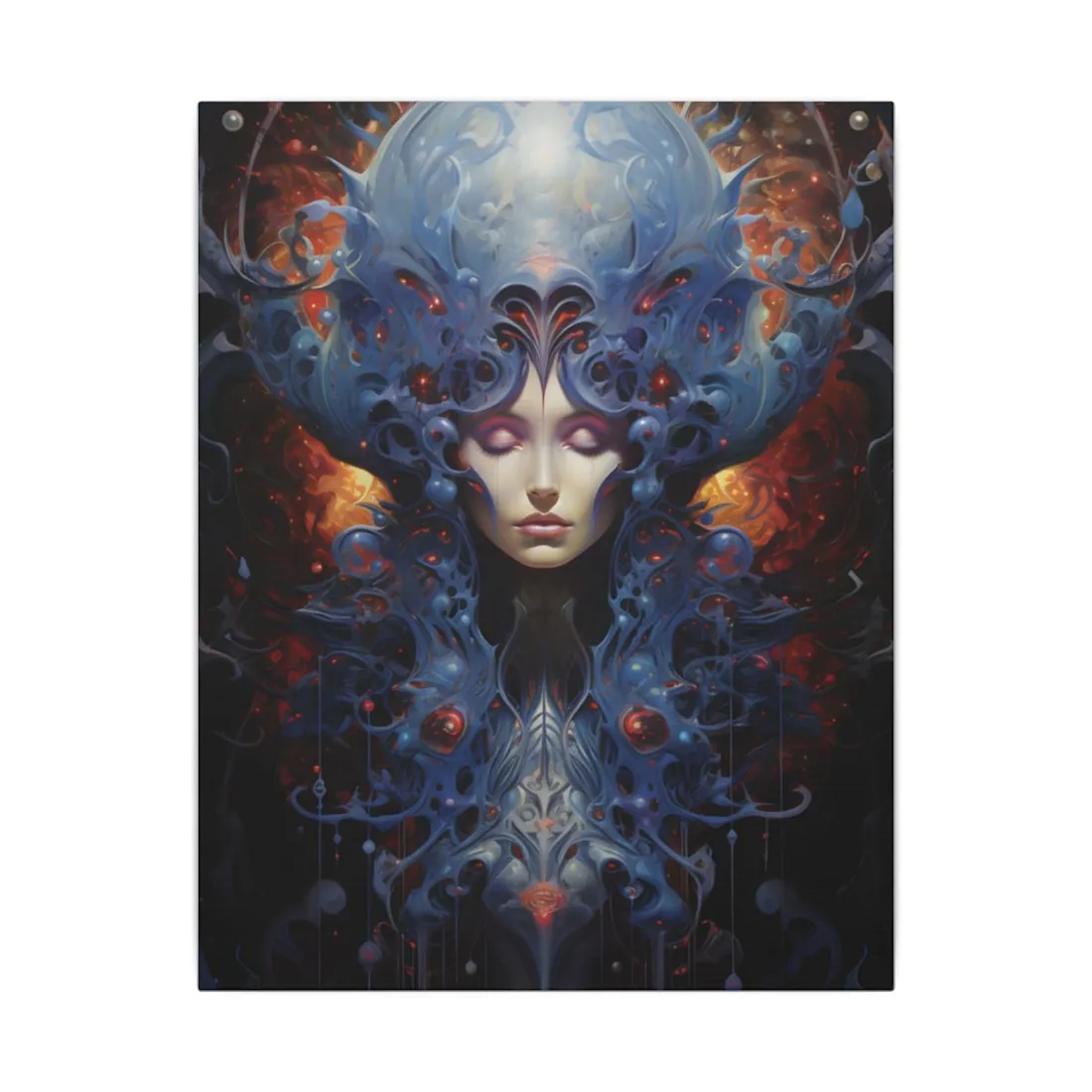 Vibrant Celestial Cityscape: Fantastical Dusk - Canvas