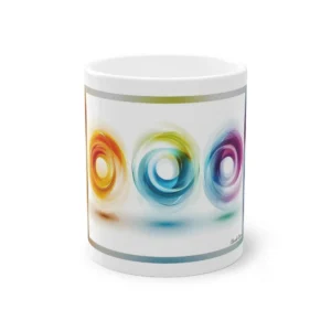 Three Colorful Swirling Rings Mug