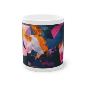 Orange and Navy Abstract Mug