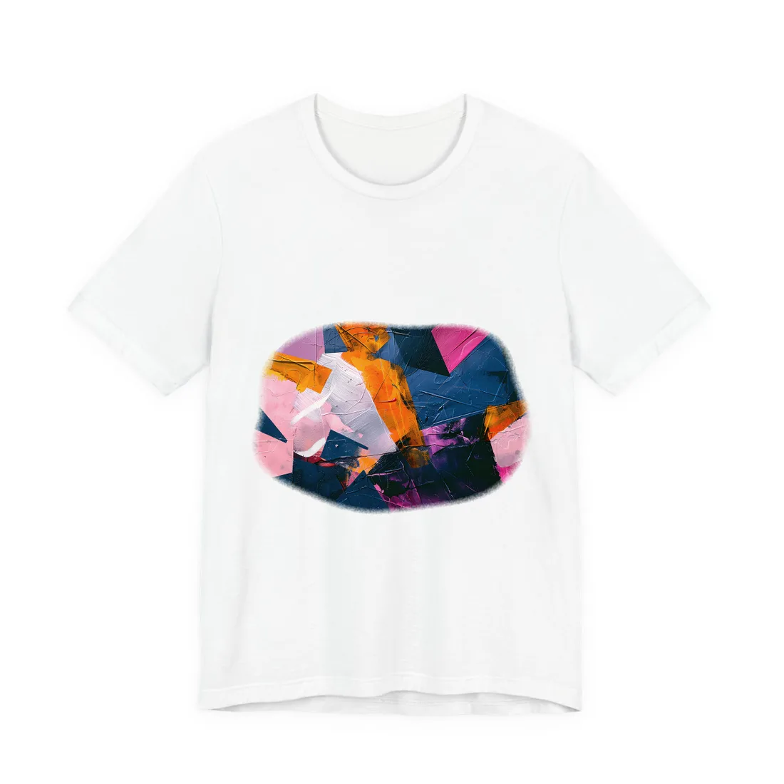Vibrant Colors: Abstract Artistic Movement - Unique Perspective T-Shirt - T-Shirt (White)