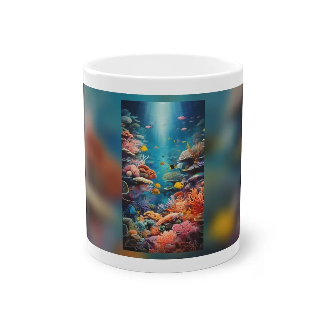 Vibrant Coral Reef Sanctuary: Marine Life Art - Mug