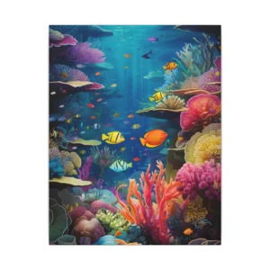 Tropical Fish Among Coral Canvas Print