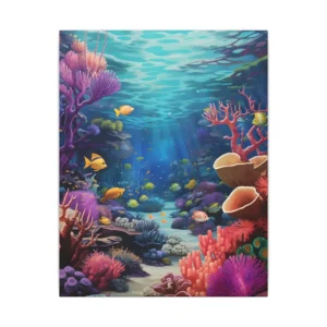 Coral Reef Underwater Scene Canvas Print