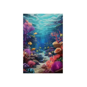 Coral Reef Underwater Scene Metal Poster