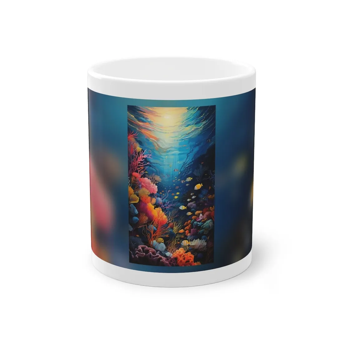 Vibrant Coral Reef Sanctuary: Teeming with Colorful Coral - Mug