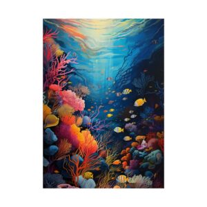 Underwater Reef with Fish Poster