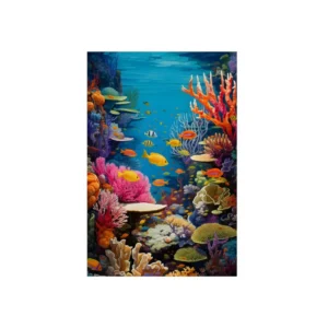 Coral Reef with Fish Metal Poster