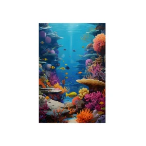Coral Reef with Tropical Fish Metal Poster