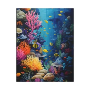 Coral Reef with Yellow Fish Canvas Print