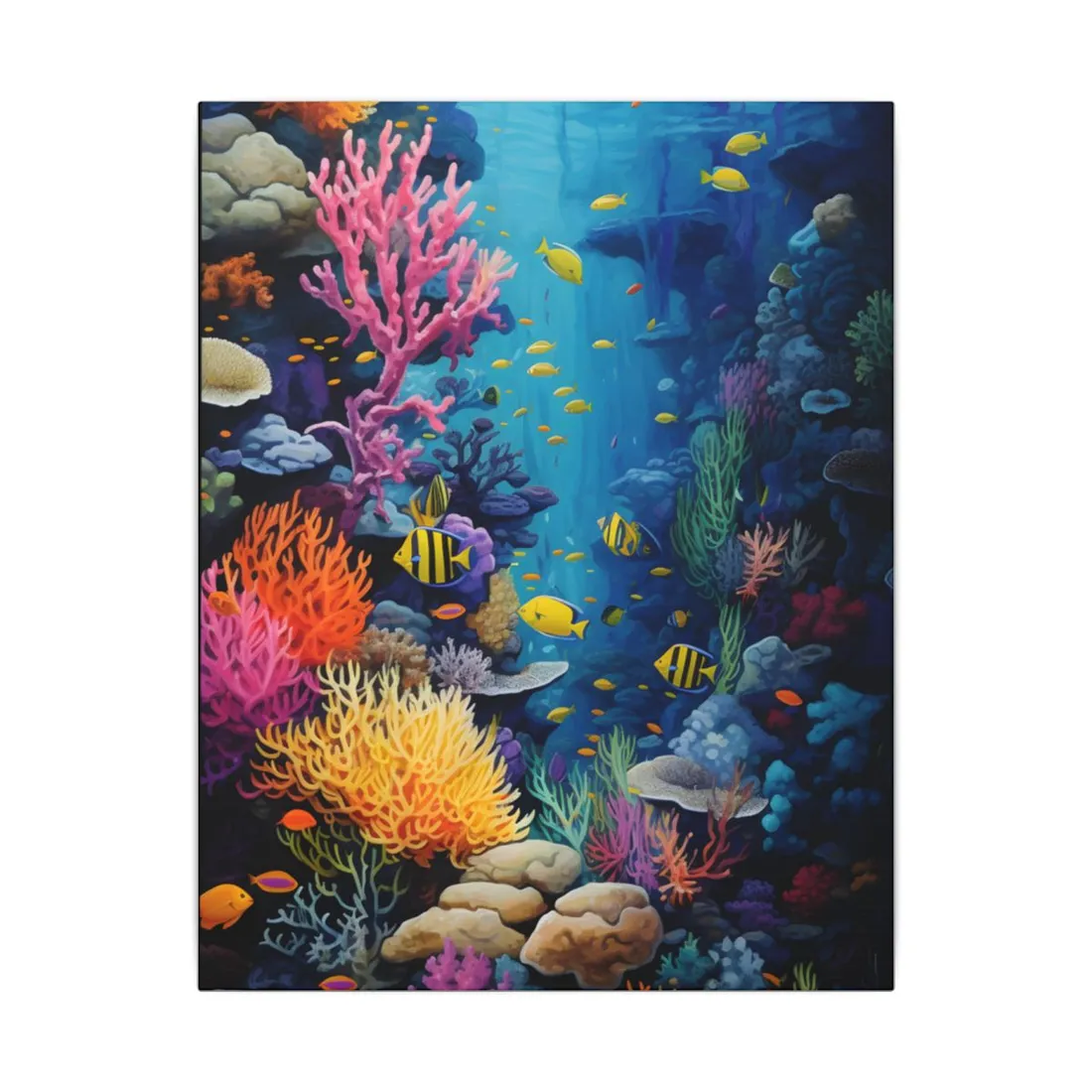 Vibrant Coral Reef Sanctuary: Underwater - Canvas