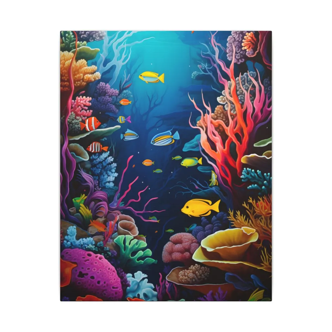 Vibrant Coral Reef: Underwater Paradise - Canvas