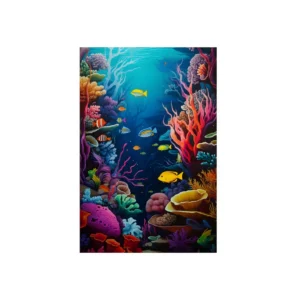 Coral Reef and Tropical Fish Metal Poster