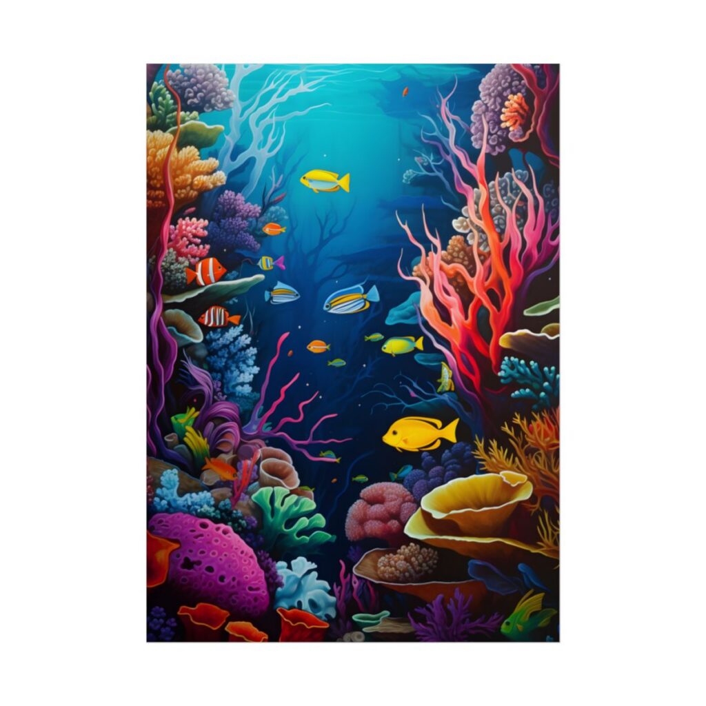 Vibrant Coral Reef: Underwater Paradise - Poster