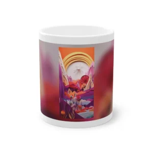 Paper Cut Mountain Landscape Mug