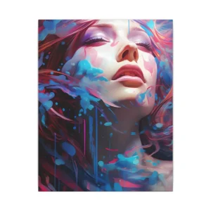 Woman with Paint Splashes Canvas Print