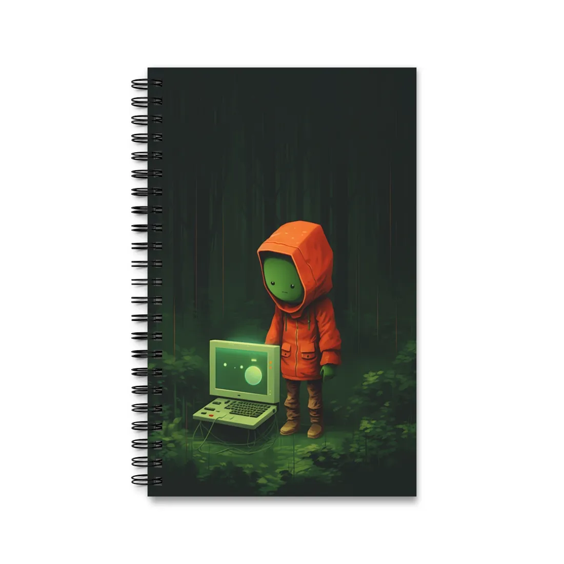 Vibrant Digital Pets: Pixel Art Friends - Spiral Notebook