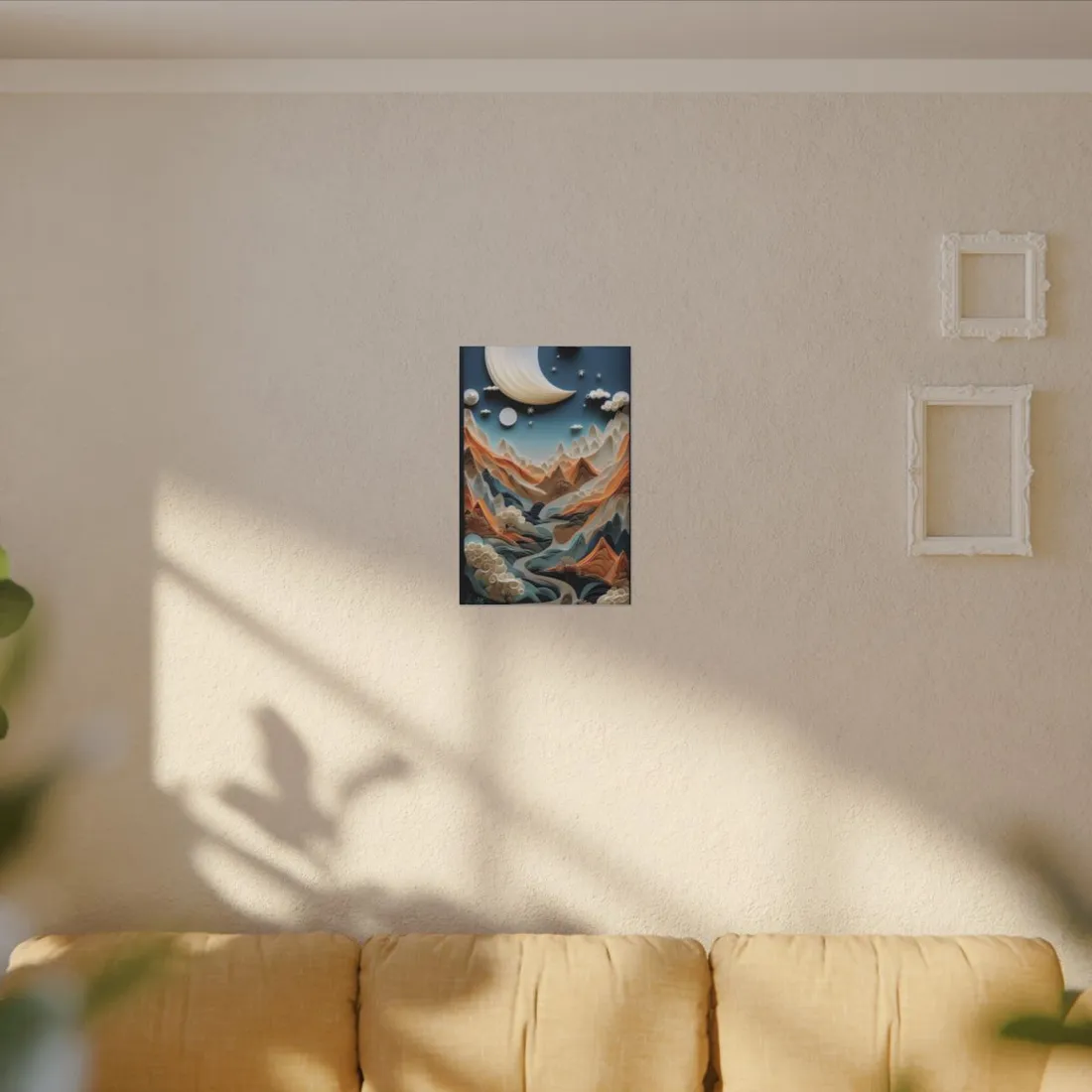 Vibrant European Quilled Landscape: Intricate Paper Art - Canvas